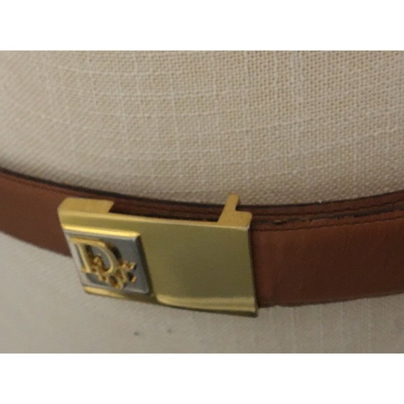 Excellent Condition Vintage Christian Dior Leather Belt Size 36